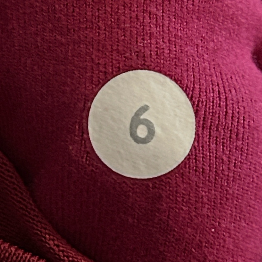 Lululemon Fleece Out Jacket Full Zip Berry Rumble Zipper Vents Size 6 - Picture 2 of 16